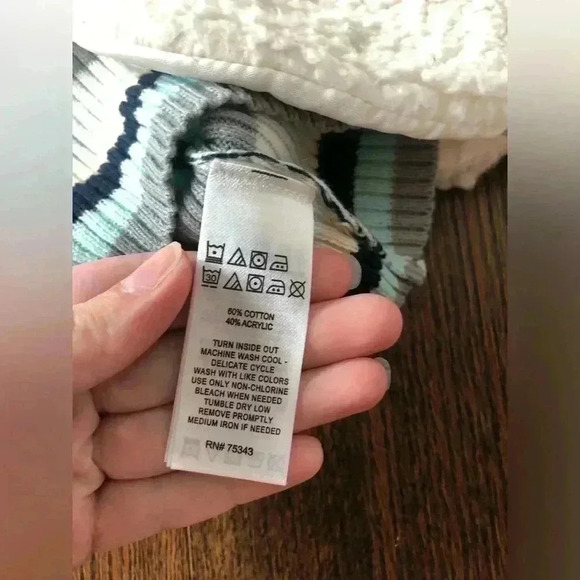 Cynthia Rowley Girls 4/4T Beige Sherpa Vest w/Striped Ribbed Long-Sleeve Tee NWT - Picture 6 of 8